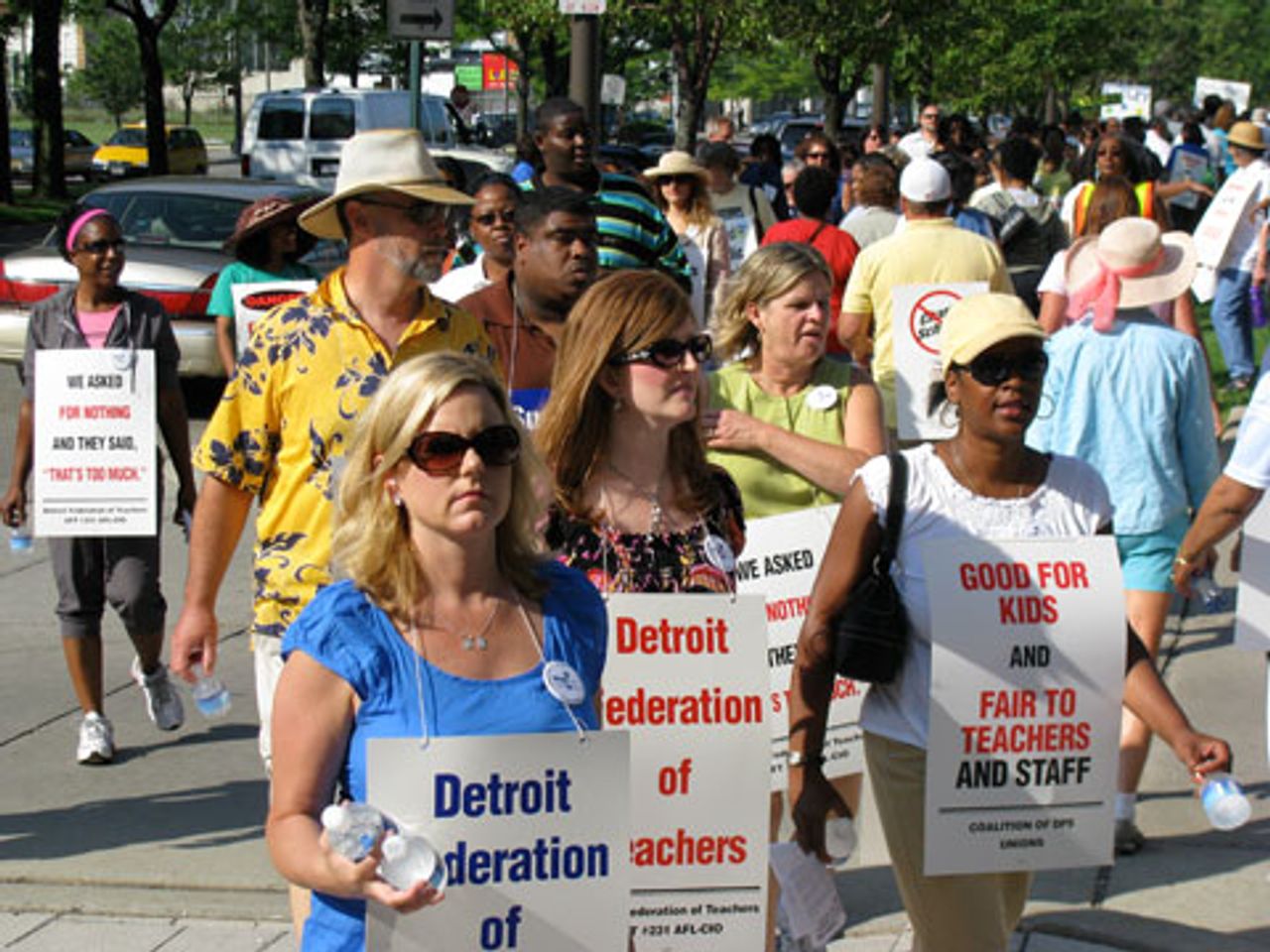 Teachers march