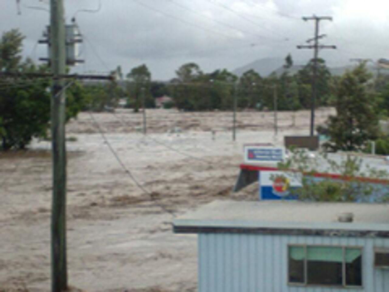 Grantham main street flooded