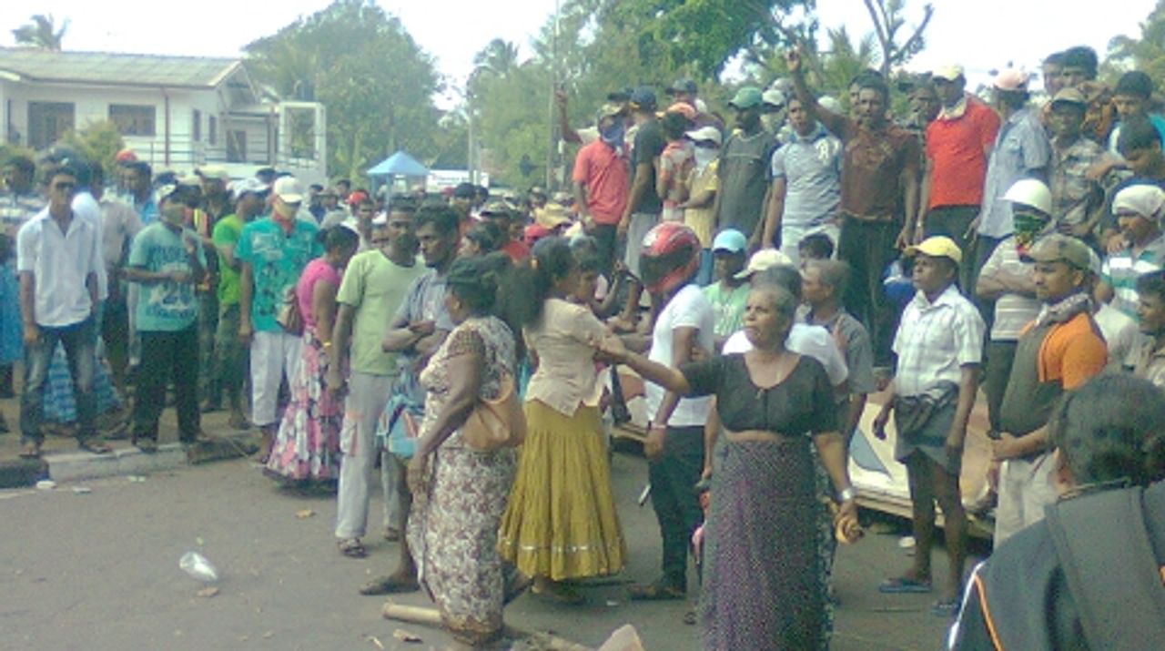 Fishing families joining the demonstration